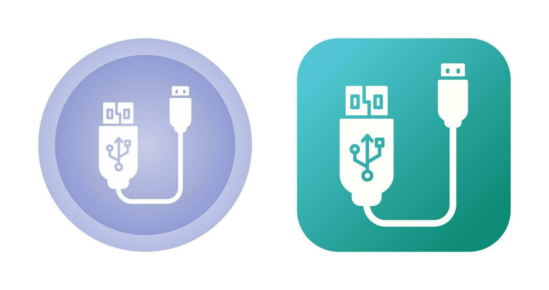 icono de vector de cable usb