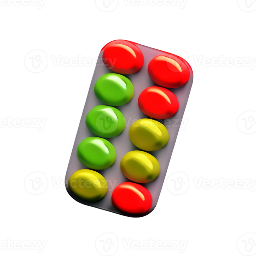 pills 3d rendering icon illustration png