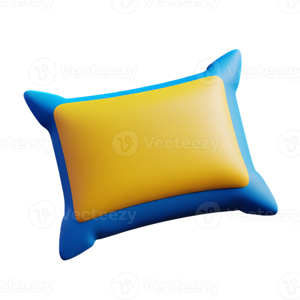 pillow 3d rendering icon illustration png