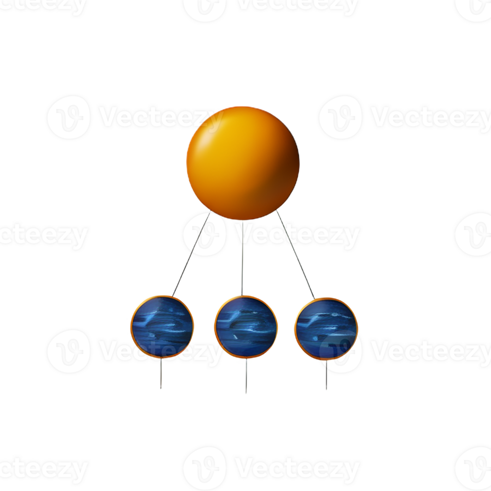 solar sistema 3d Renderização ícone ilustração png