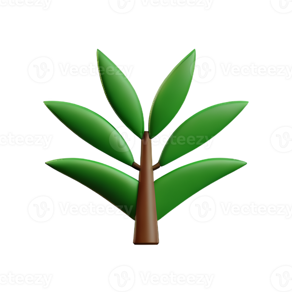 botanical 3d rendering icon illustration png