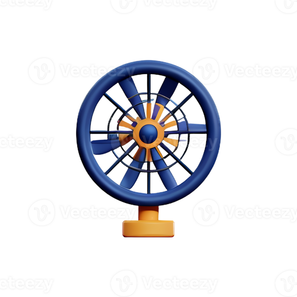 fan 3d rendering icon illustration png