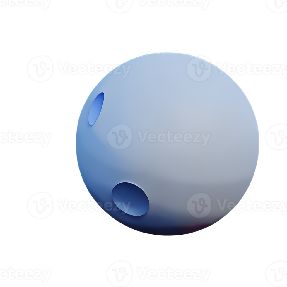 full moon 3d rendering icon illustration png
