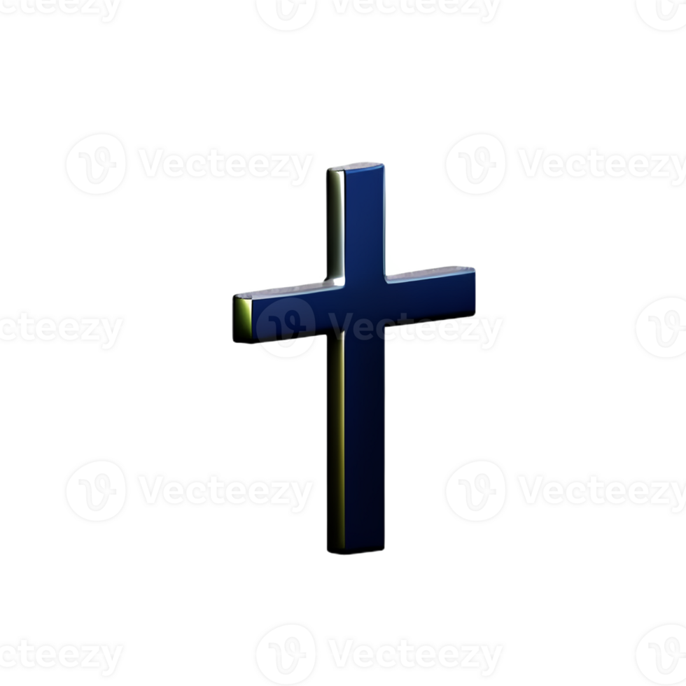 christian cross 3d rendering icon illustration png