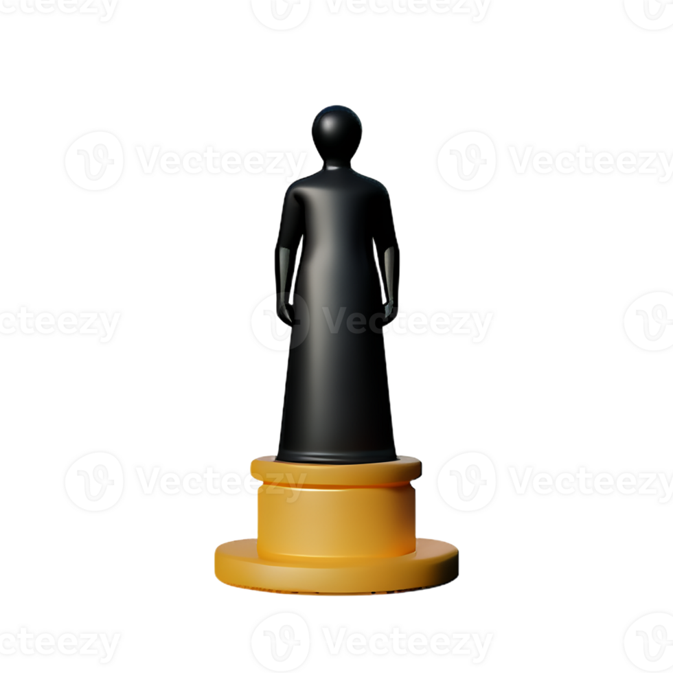 statue 3d rendering icon illustration png