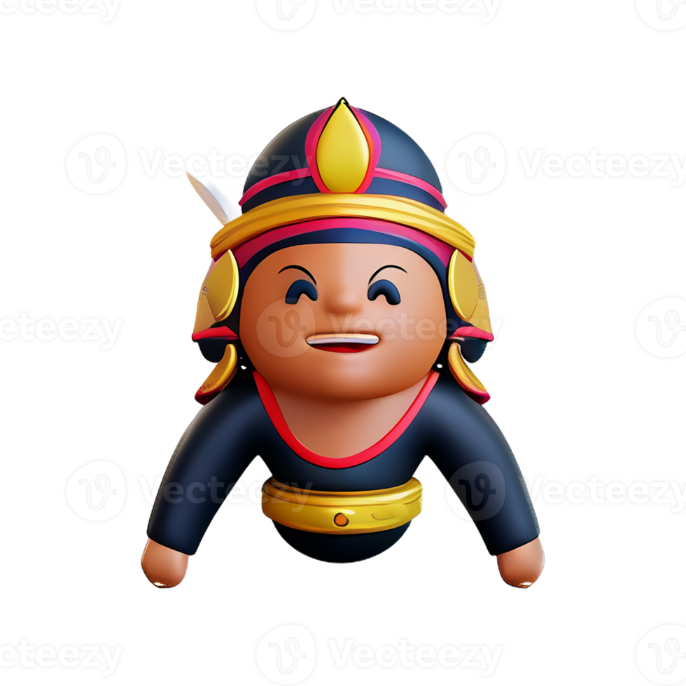 dayak 3d rendering icon illustration png