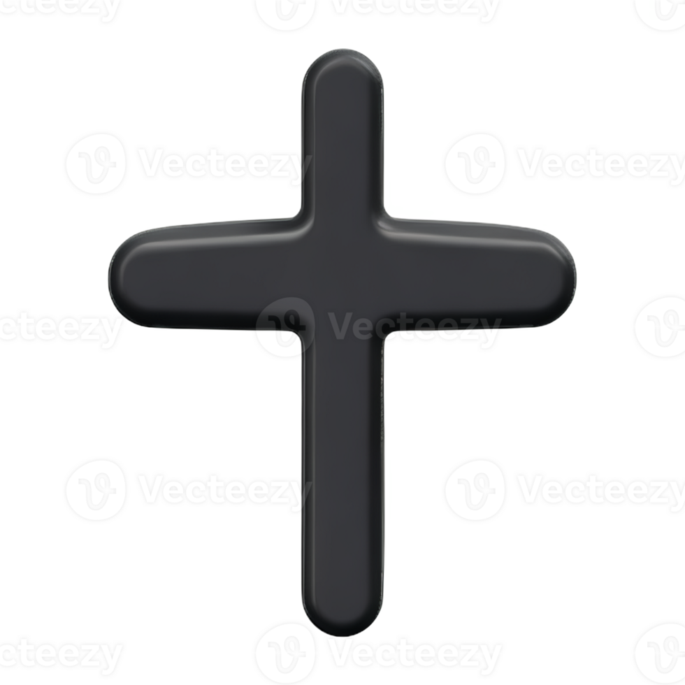 christian cross 3d rendering icon illustration png