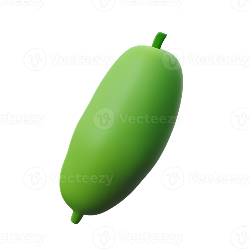 cucumber 3d rendering icon illustration png
