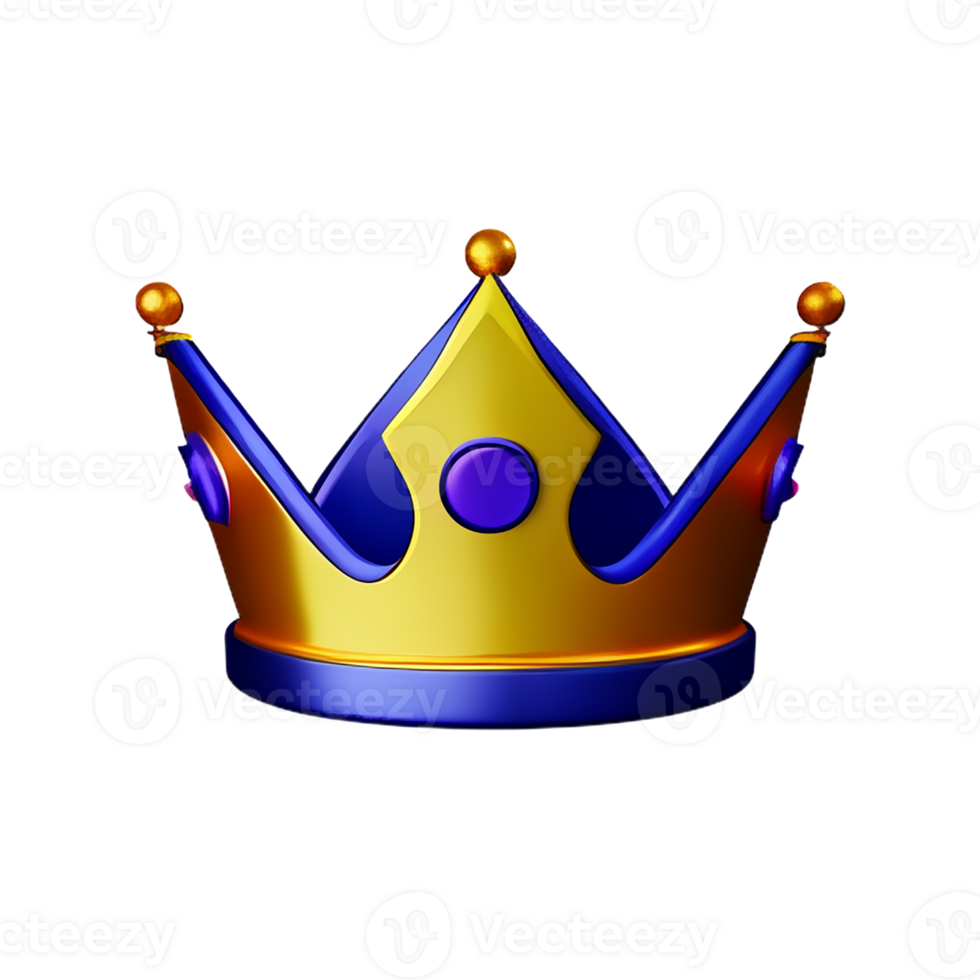 queen crown 3d rendering icon illustration png