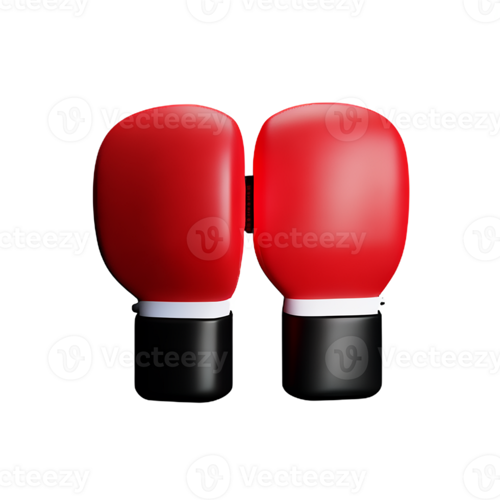 boxing gloves 3d rendering icon illustration png