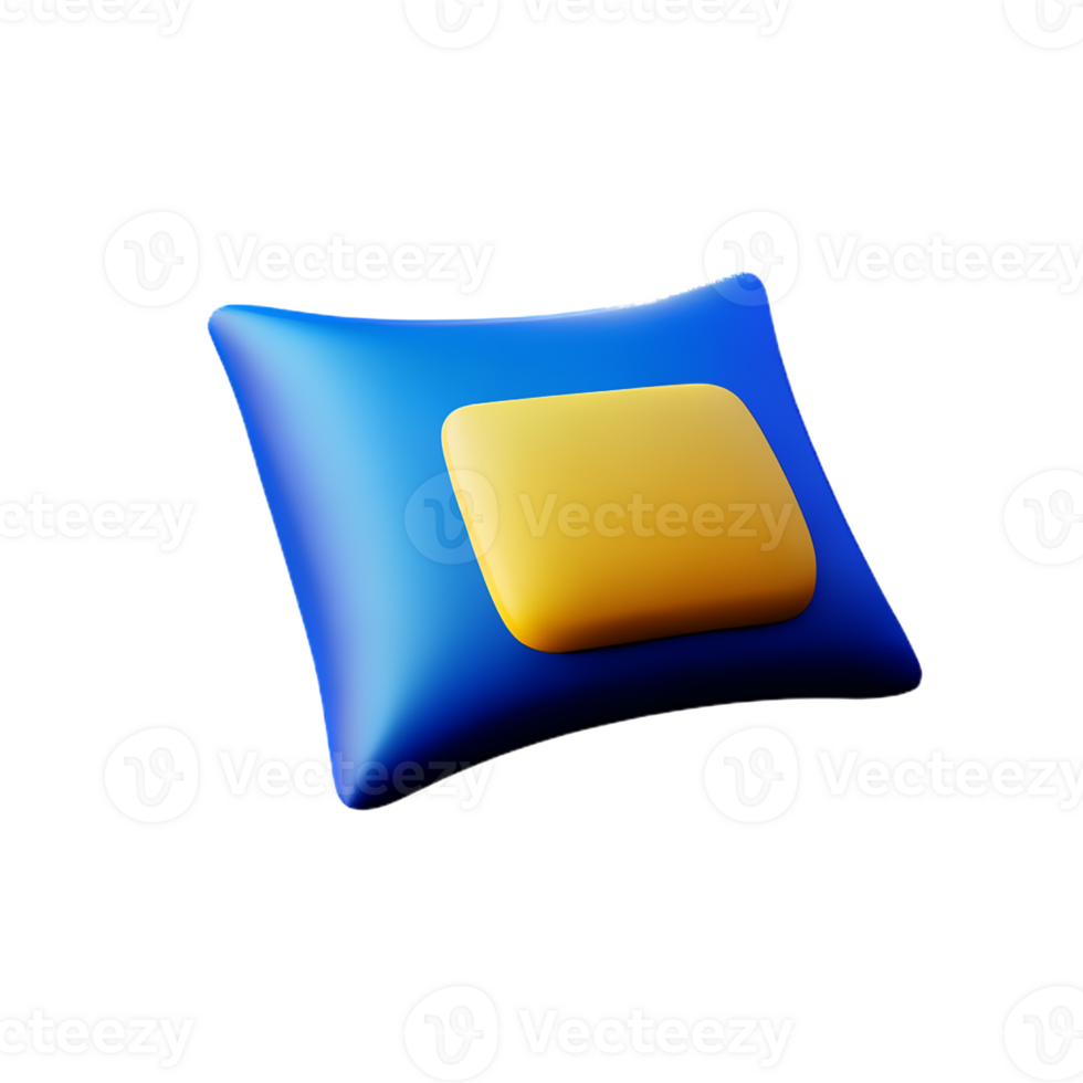pillow 3d rendering icon illustration png