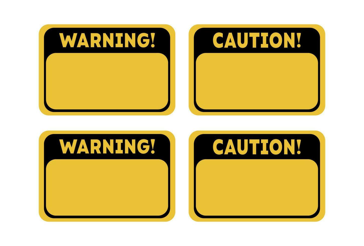 Warning sign, blank warning sign symbol, caution sign with to be careful sign vector illustration.