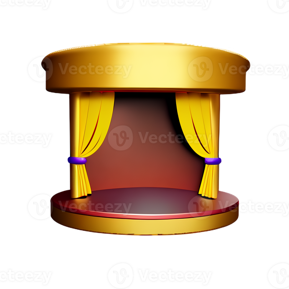theater 3d rendering icon illustration png