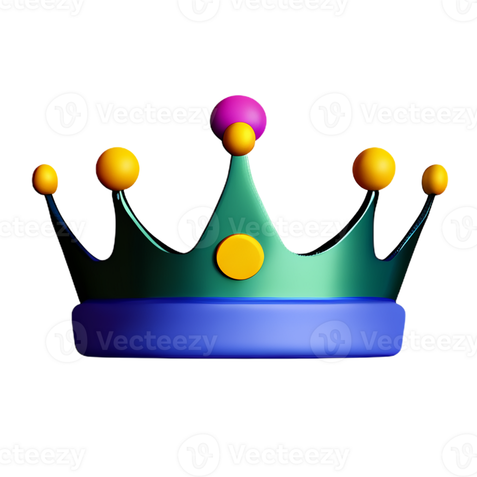 queen crown 3d rendering icon illustration png