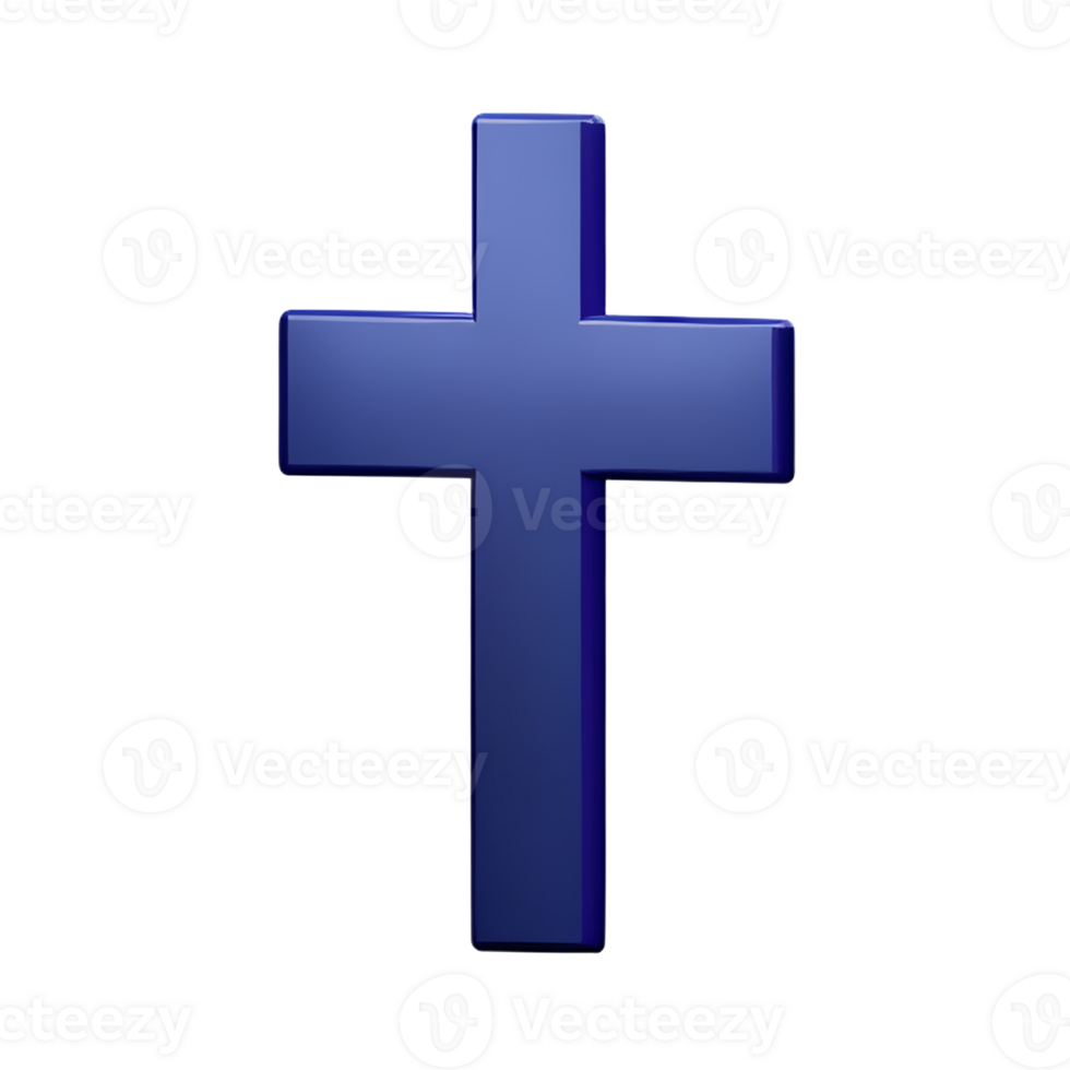 christian cross 3d rendering icon illustration png