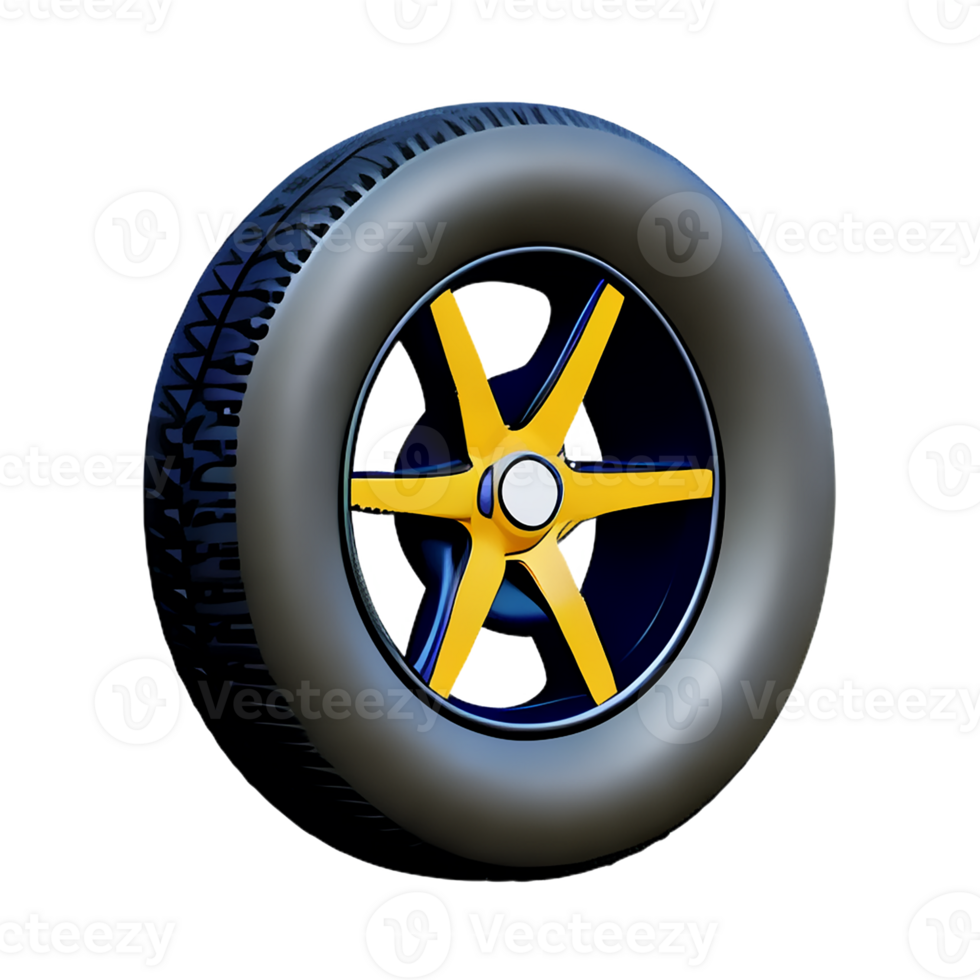 tire 3d rendering icon illustration png