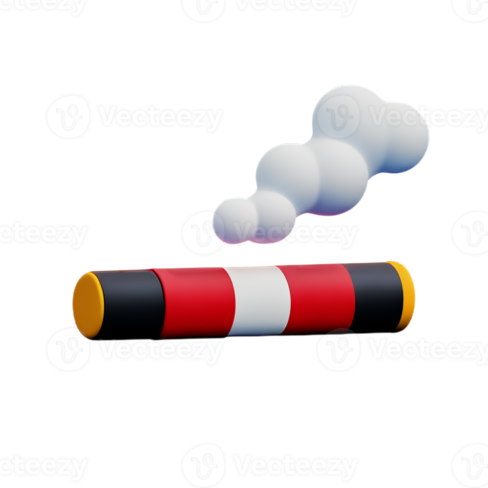 smoking 3d rendering icon illustration png