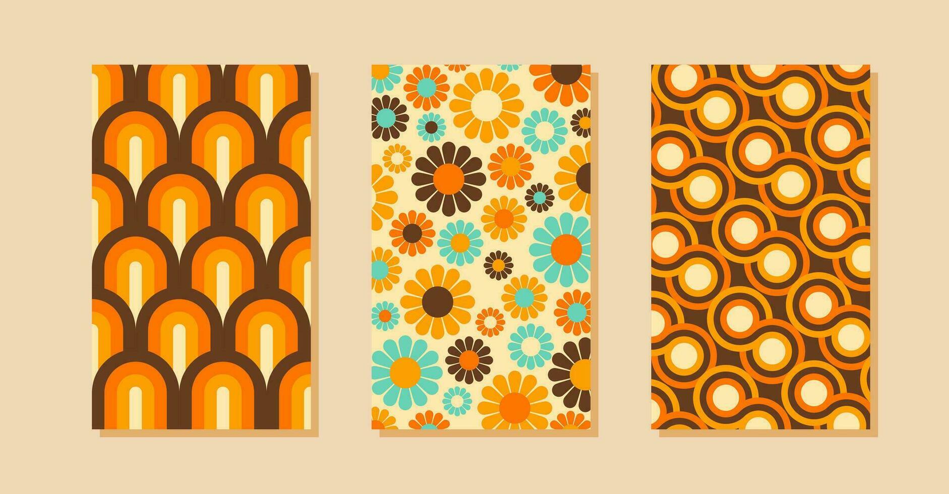 Abstract Vintage Geometric Pattern Vector Wallpapers