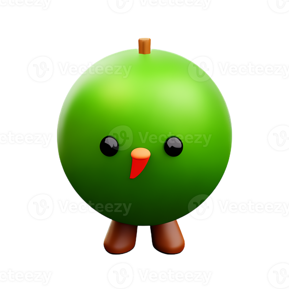 kiwi 3d rendering icon illustration png