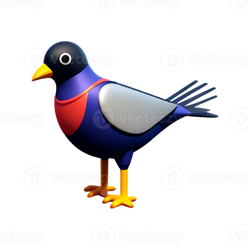 pigeon 3d rendering icon illustration png