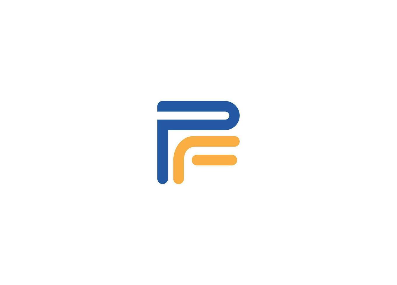 PF letter Logo Design with Creative Modern vector icon template