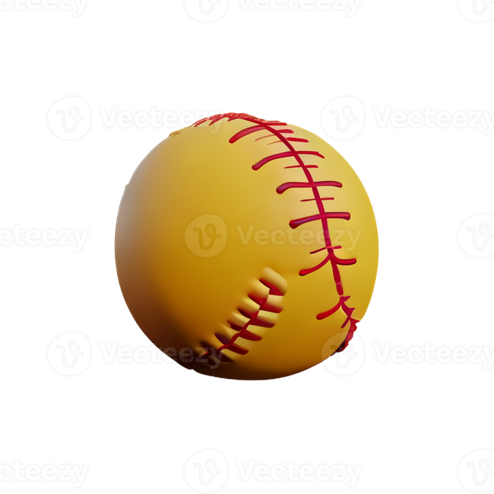 softball 3d rendering icon illustration png