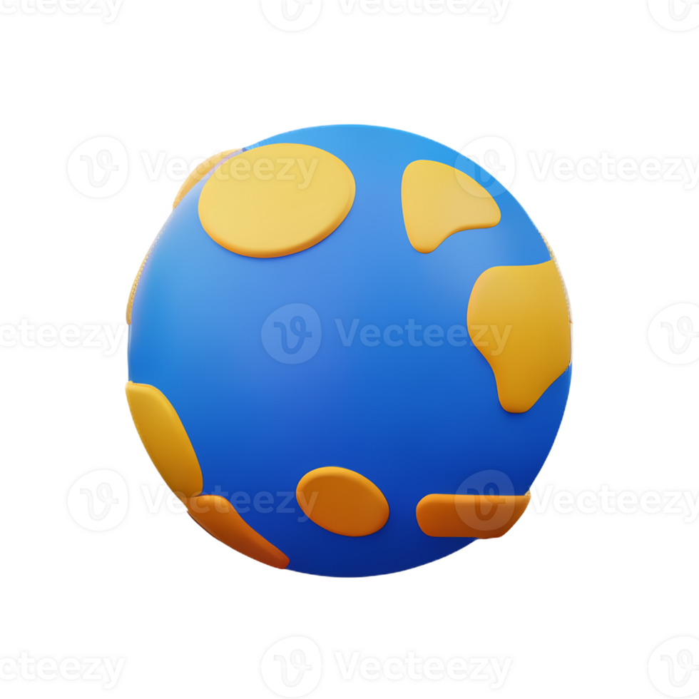 solar system 3d rendering icon illustration png