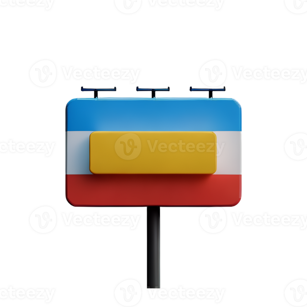 billboard 3d rendering icon illustration png