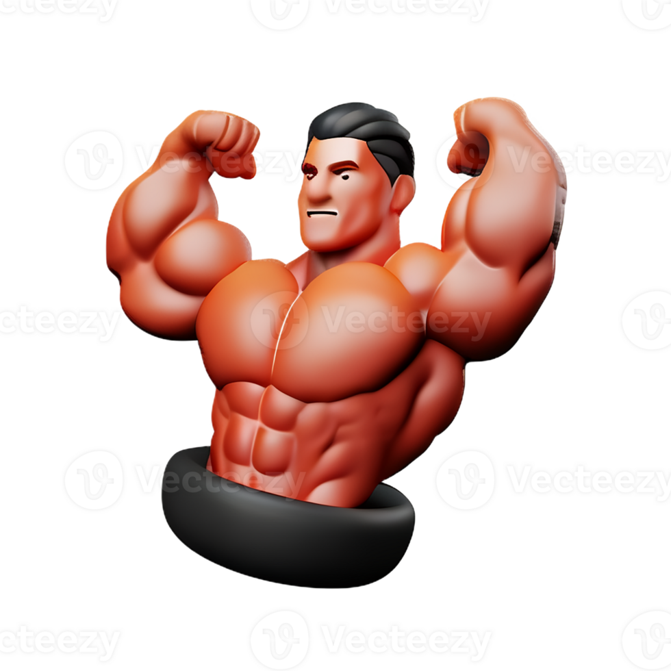 muscle 3d rendering icon illustration 28857252 PNG