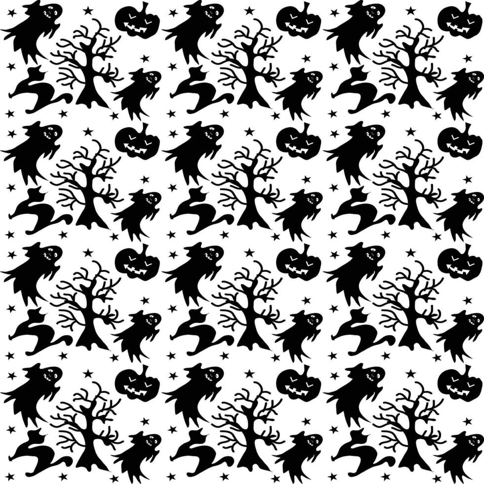 Seamless halloween pattern design, Creative halloween layout for your designWeb vector