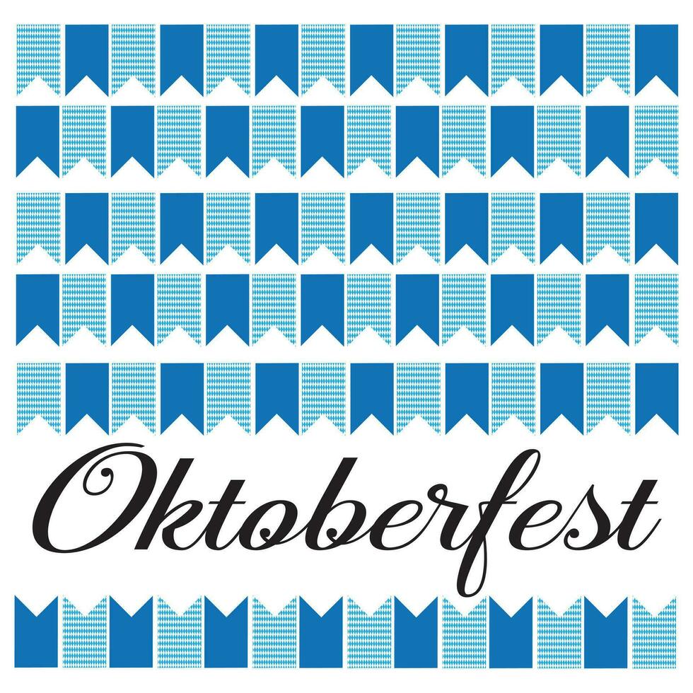 Oktoberfest seamless pattern with flat design. Web vector