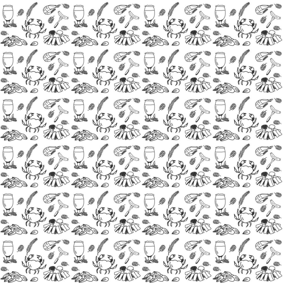 Oktoberfest seamless pattern with flat design.Web vector
