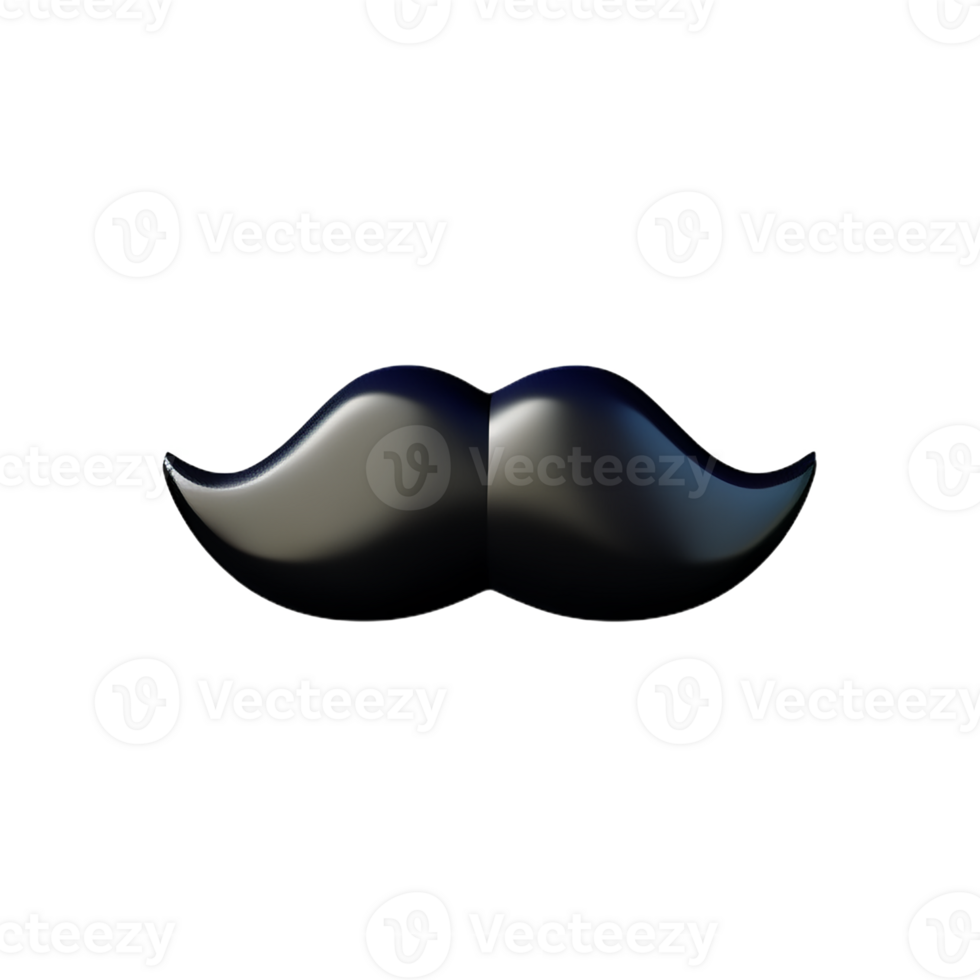 moustache 3d le rendu icône illustration png