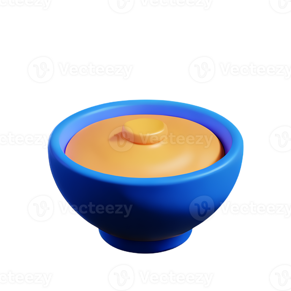 bowl 3d rendering icon illustration png