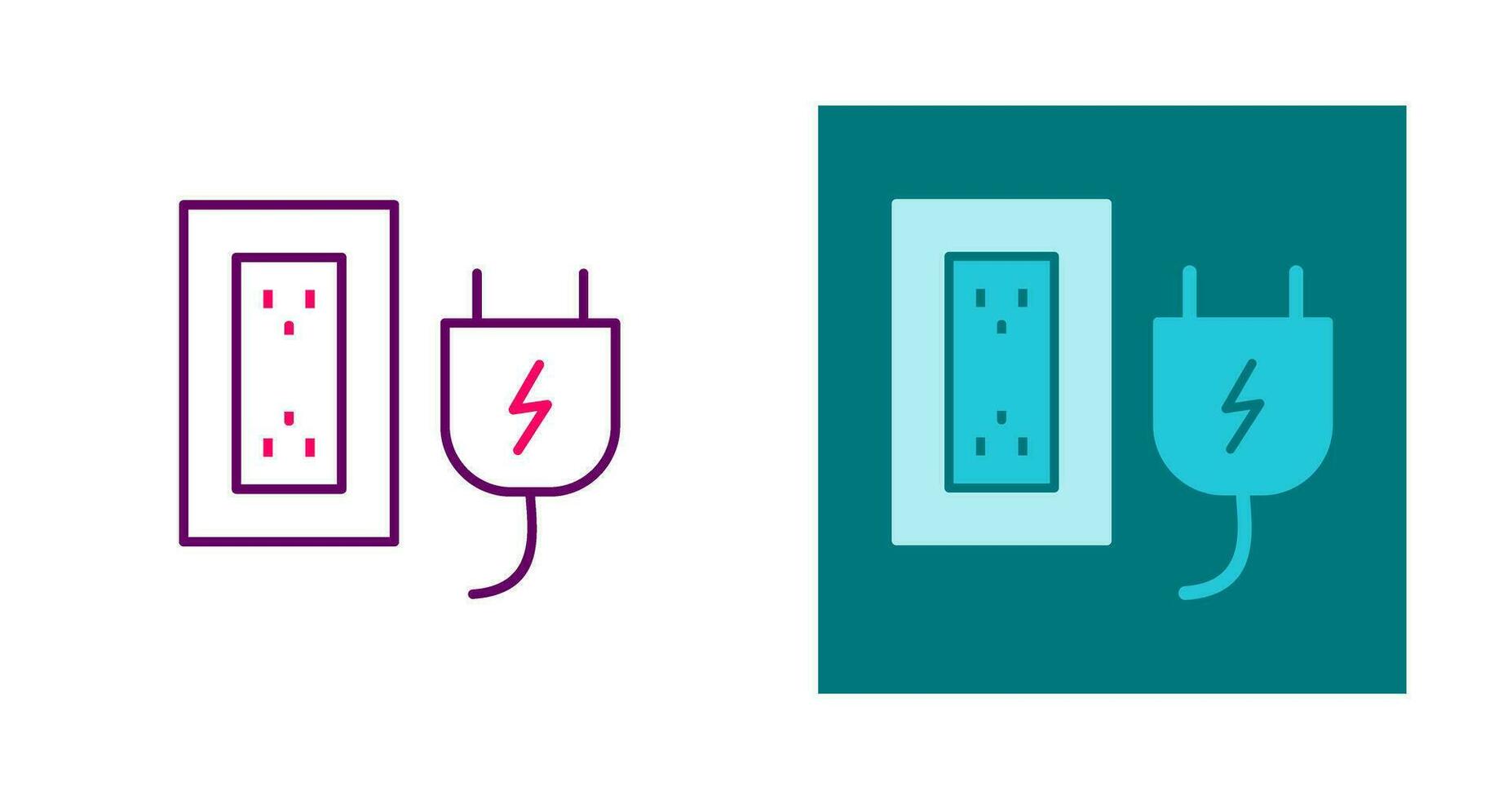 Plug and Socket Vector Icon