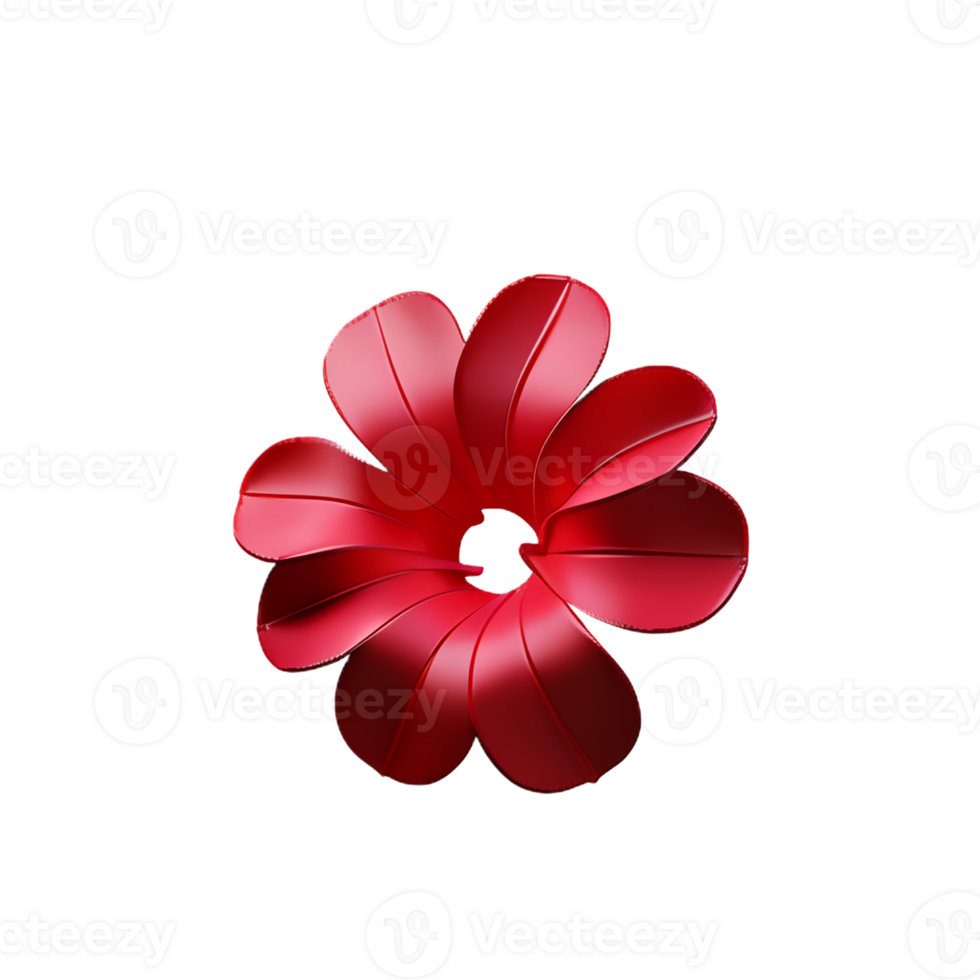 hibiscus 3d rendering icon illustration png