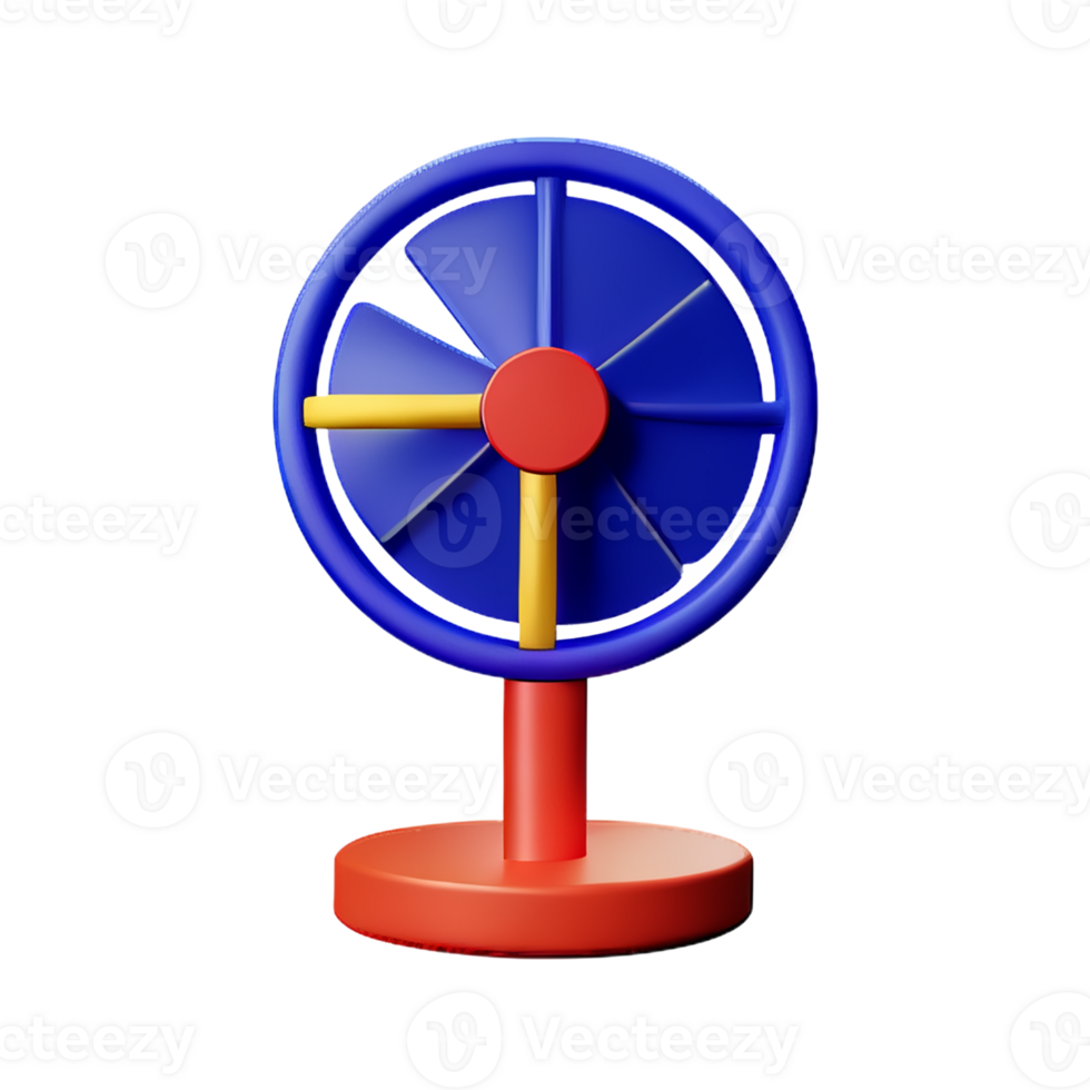 fan 3d rendering icon illustration png