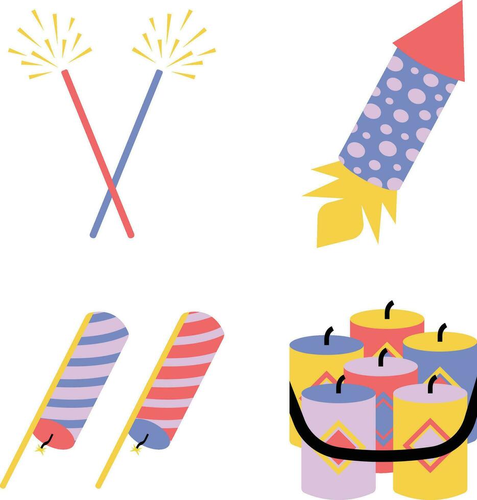 Firecracker Icon for New Year Festival Poster Element. Vector Illustration