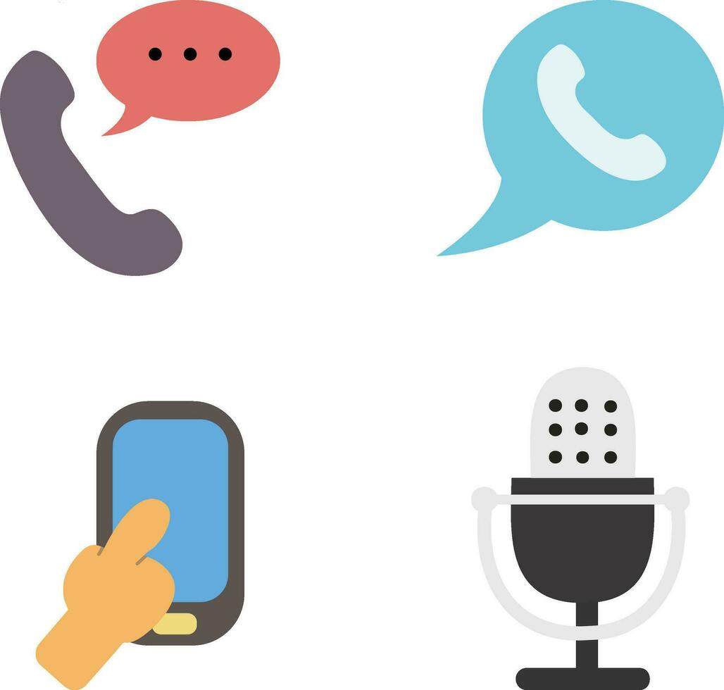Collection of Communication Icon, with Simple and flat Design. Vector Illustration