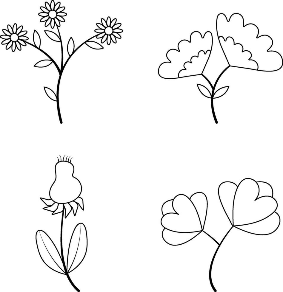 floral decoración forma. sencillo concepto. vector ilustración