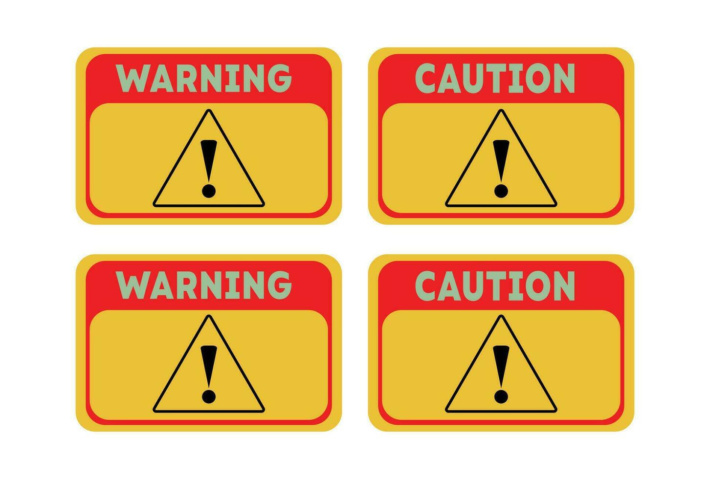 Warning sign, blank warning sign symbol, caution sign with to be careful sign vector illustration.