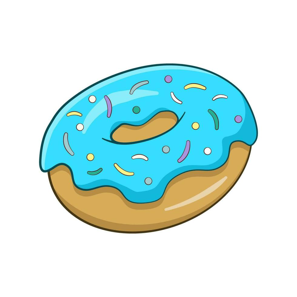 Blue donut with sprinkles 28858877 Vector Art at Vecteezy