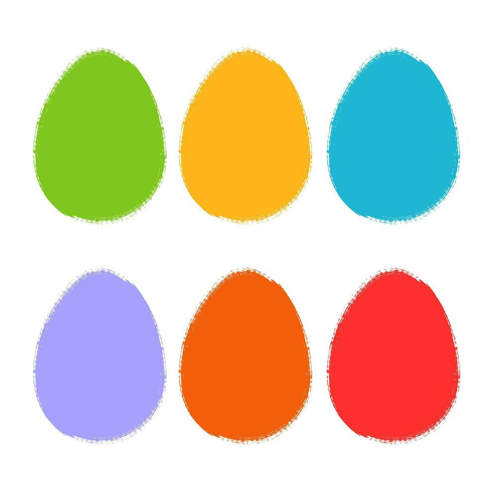 Colorful Easter eggs. Painted shape vector