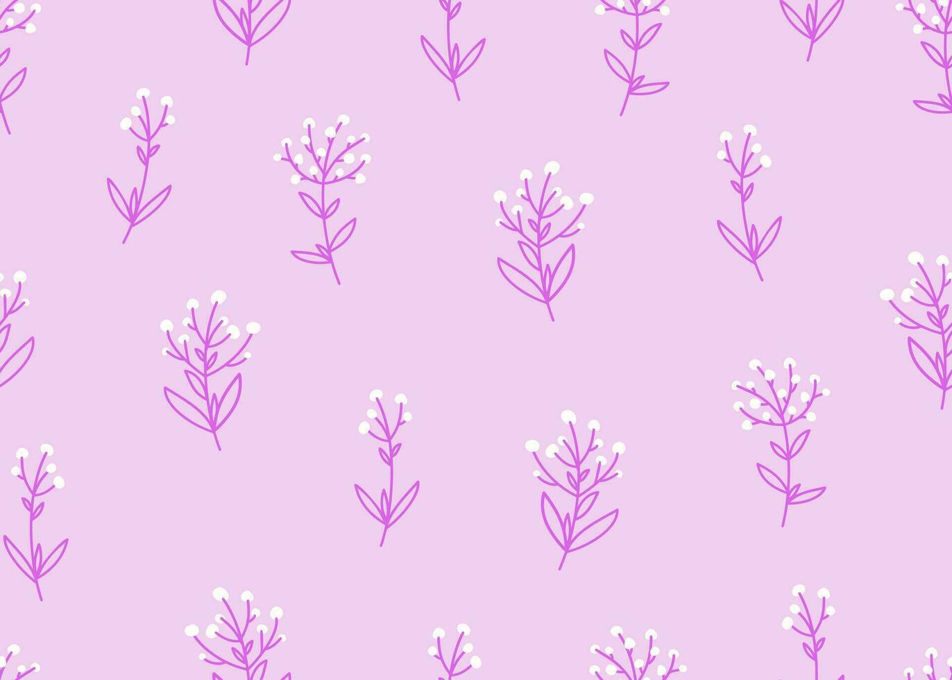 resumen garabatear rosado sin costura modelo con floral elementos, fondos de pantalla - vector diseño