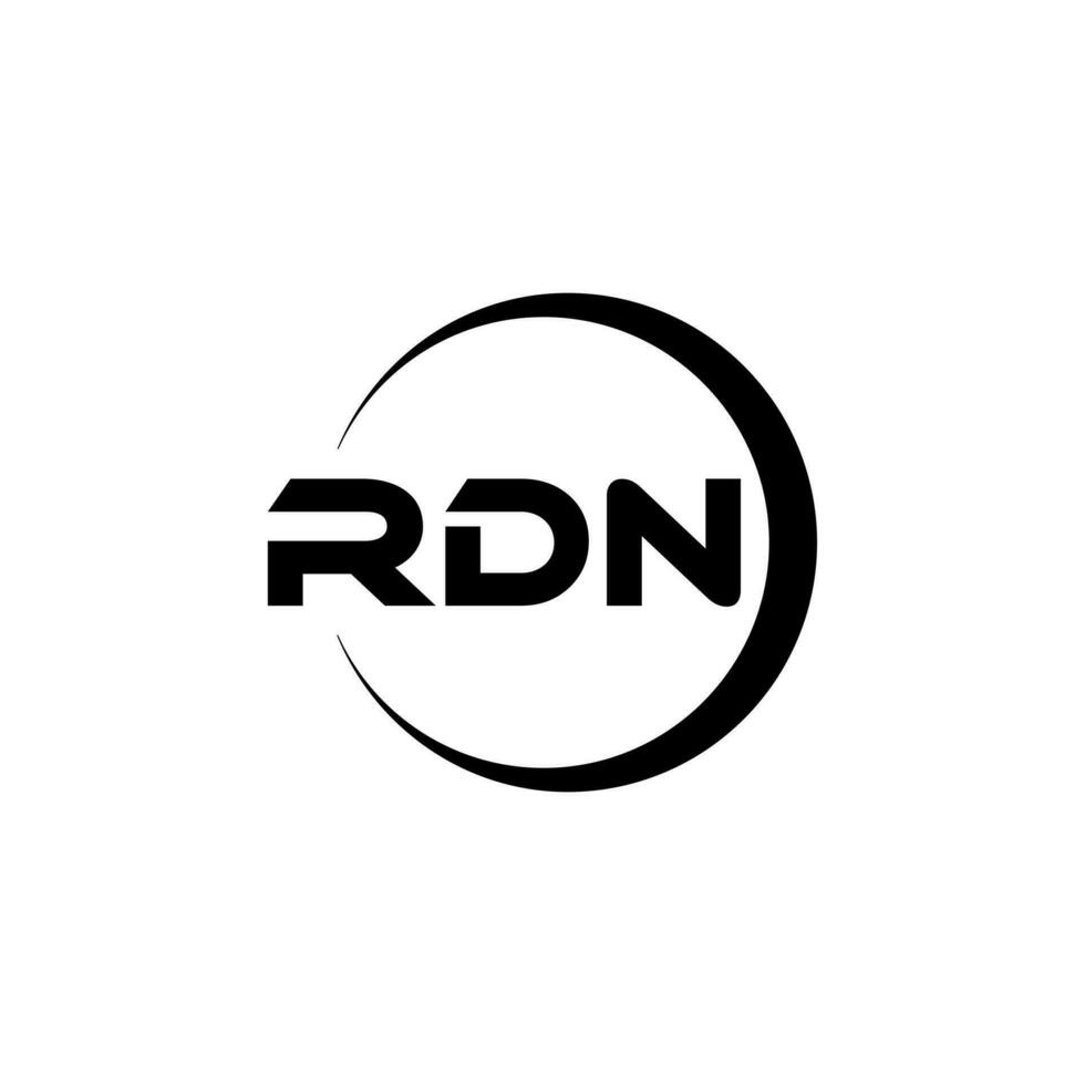 rdn letra logo diseño, inspiración para un único identidad. moderno elegancia y creativo diseño. filigrana tu éxito con el sorprendentes esta logo. vector