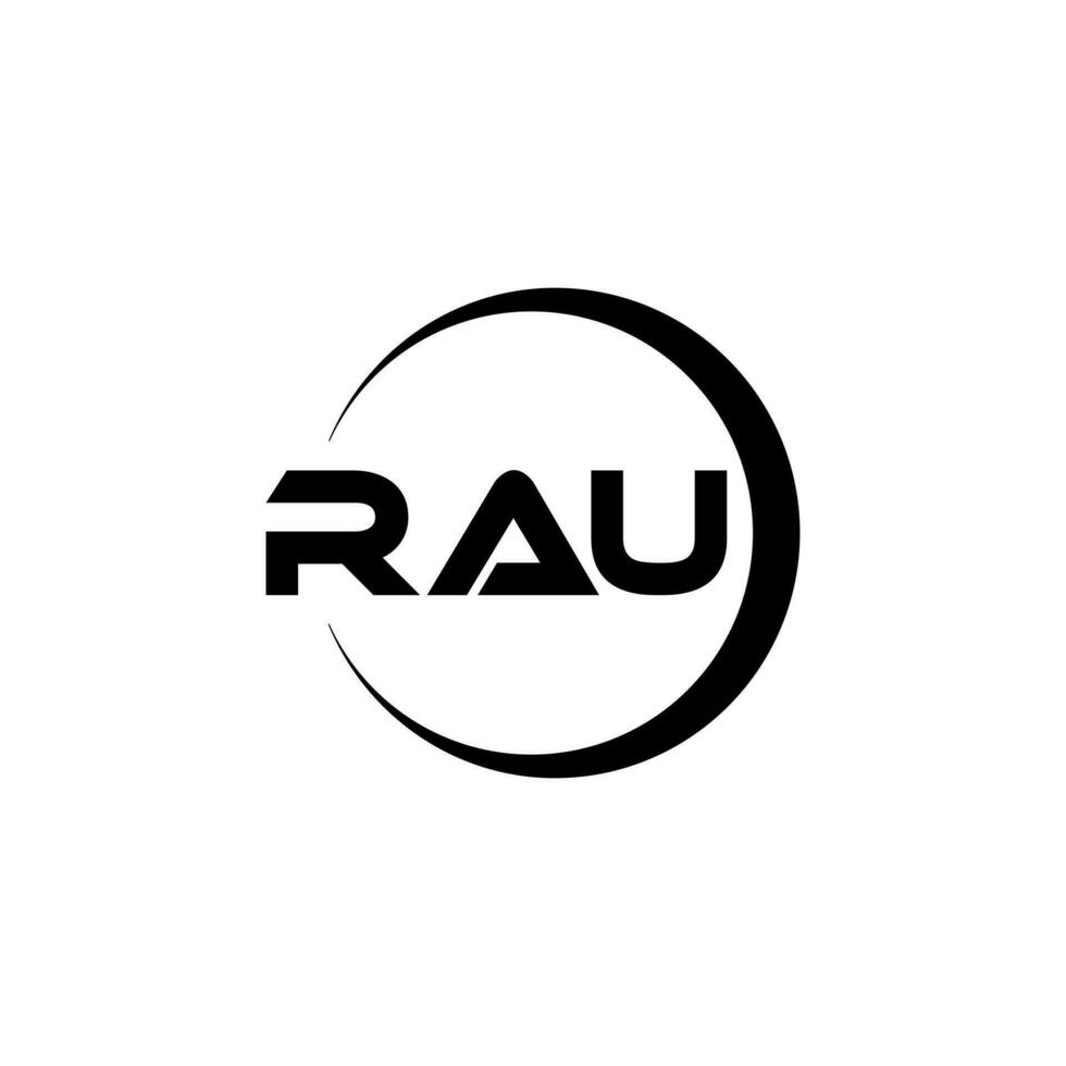 RAU Letter Logo Design, Inspiration for a Unique Identity. Modern Elegance and Creative Design. Watermark Your Success with the Striking this Logo. vector