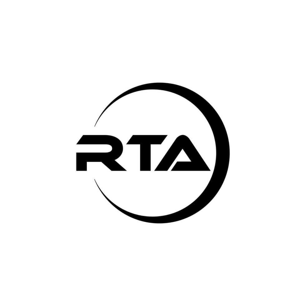 rta letra logo diseño, inspiración para un único identidad. moderno elegancia y creativo diseño. filigrana tu éxito con el sorprendentes esta logo. vector