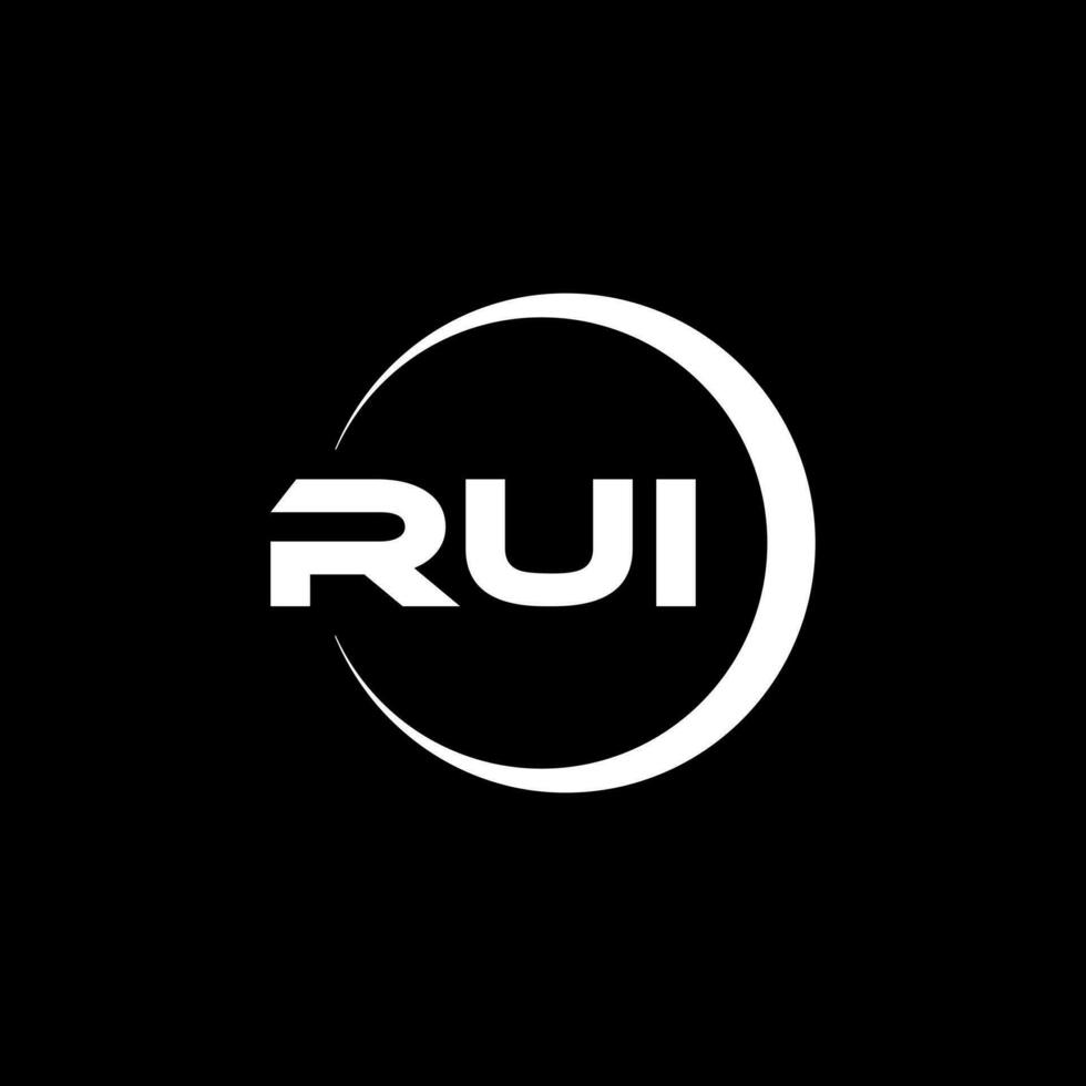 RUI Letter Logo Design, Inspiration for a Unique Identity. Modern Elegance and Creative Design. Watermark Your Success with the Striking this Logo. vector