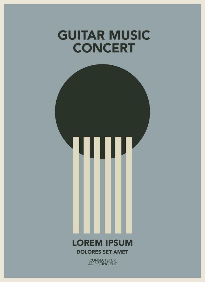 abstract geometric poster for a guitar concert vector illustration