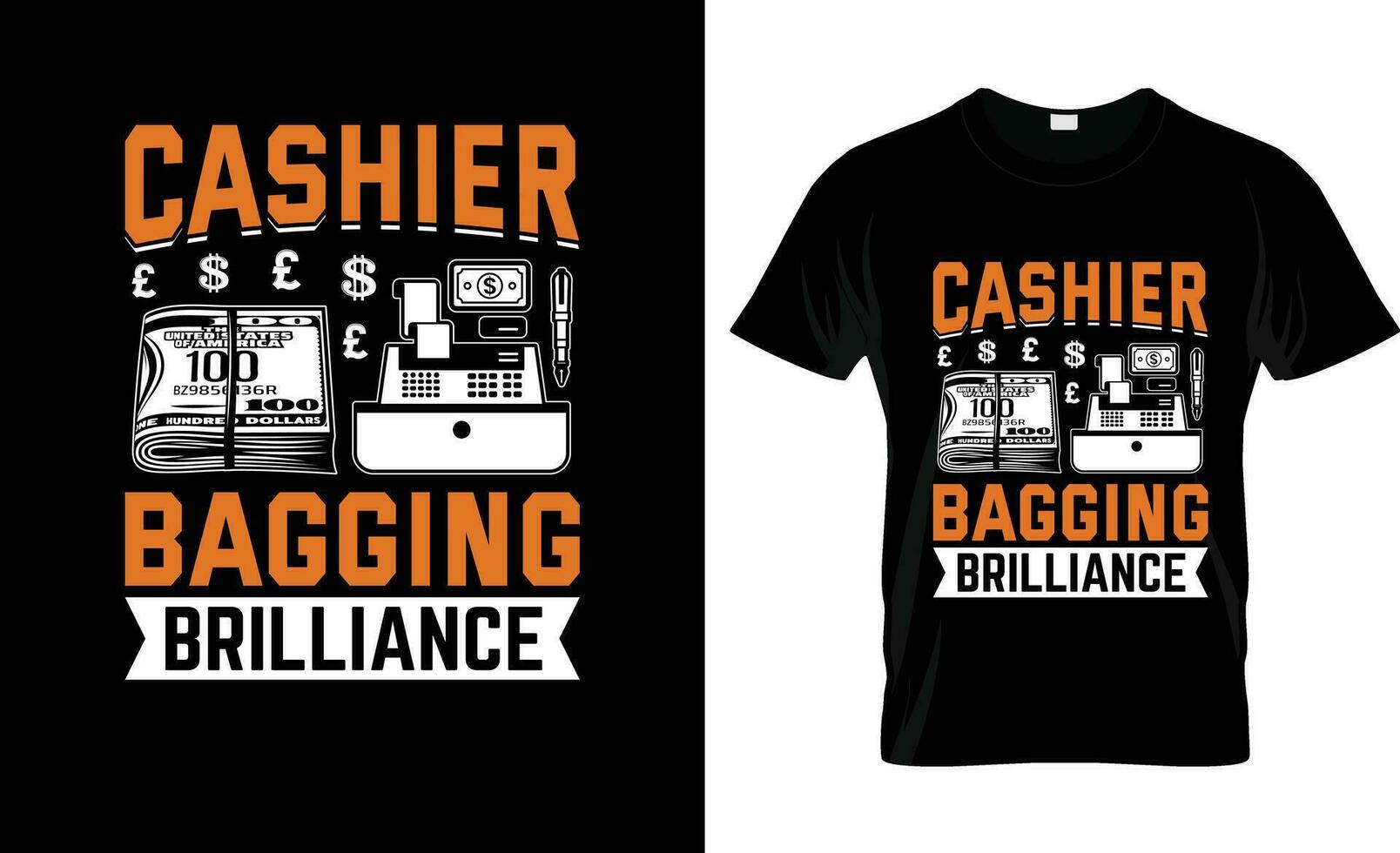 cashier bagging brilliance colorful Graphic T-Shirt,  t-shirt print mockup vector